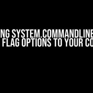 Mastering System.CommandLine: Adding Boolean Flag Options to Your Commands